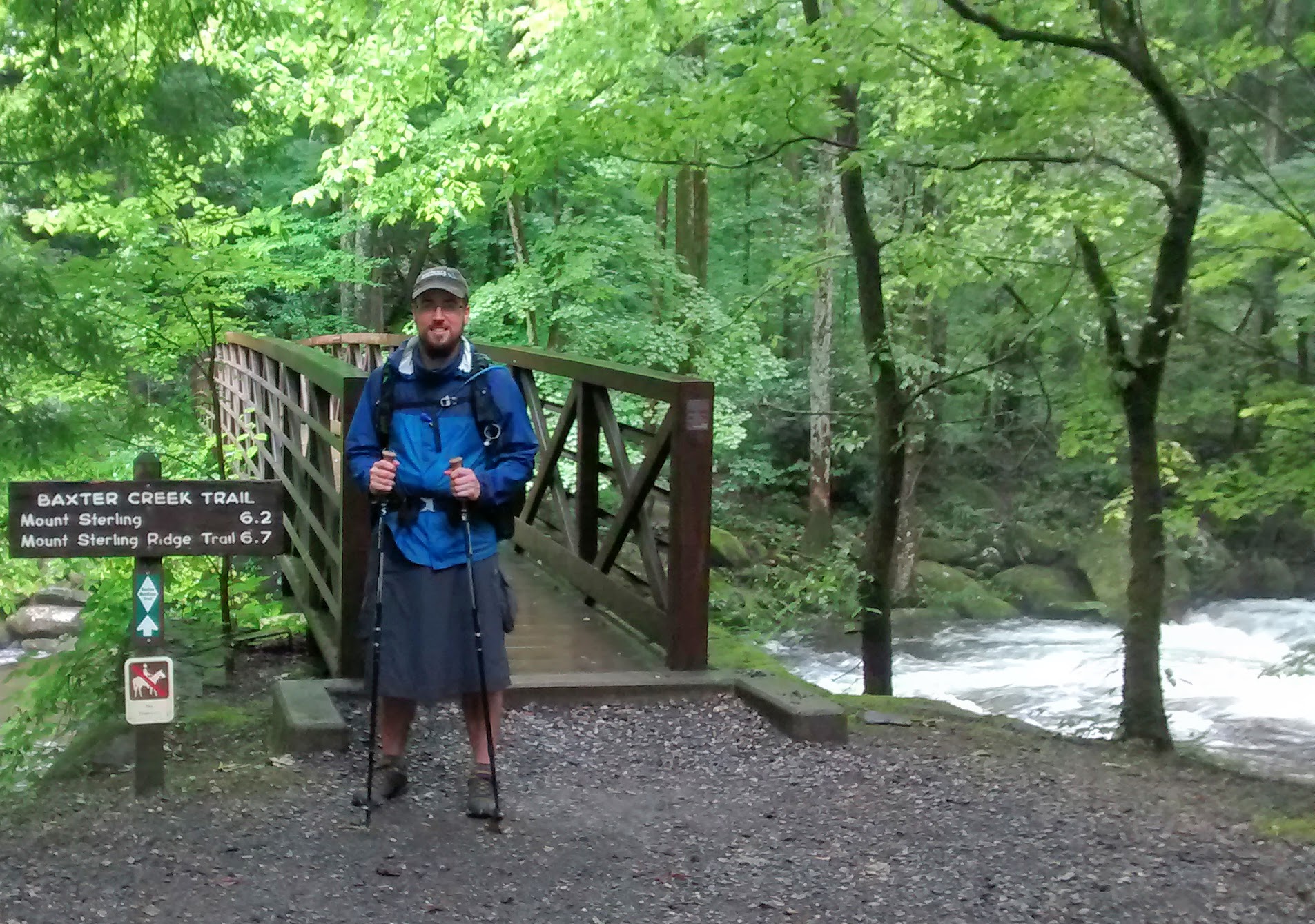 Gavin McGimpsey at the northern terminus of the Benton MacKaye trail.